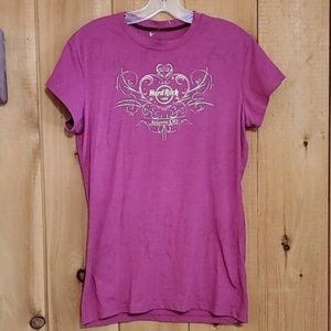 Hard Rock Cafe Couture Women's T Shirt Purple L